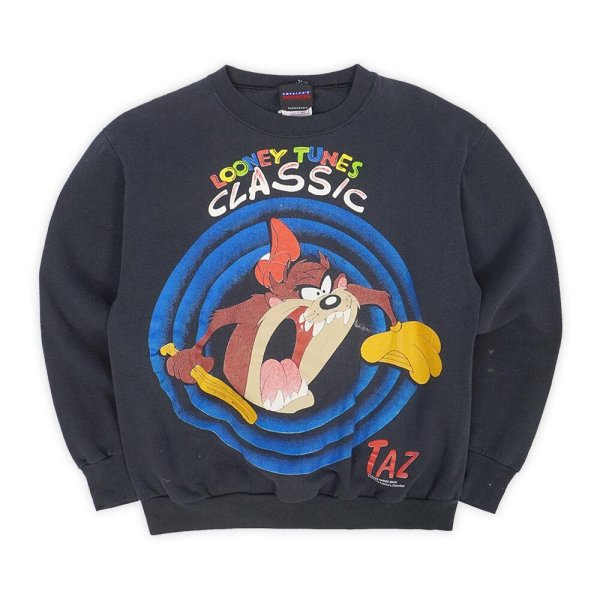 画像1: Early 90's LOONEY TUNES キャラクタープリント スウェット "MADE IN USA / TAZ" (1)