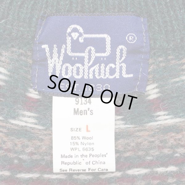 画像2: 80's Woolrich ノルディック柄 ウールニット (2)