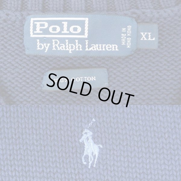 画像2: 00's Polo Ralph Lauren Vネック コットンニットベスト (2)