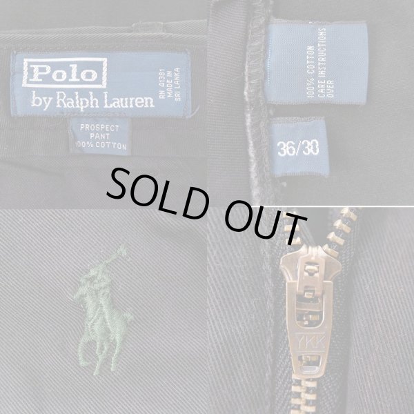 画像3: 90's Polo Ralph Lauren チノトラウザー "BLACK / W36 L30" (3)