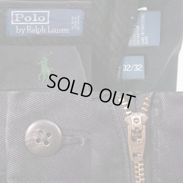 画像3: 00's Polo Ralph Lauren 2タック チノトラウザー "BLACK / W32 L32" (3)