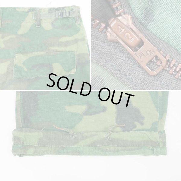 画像4: 60's US.ARMY ERDL グリーンリーフカモ柄 ジャングルファティーグパンツ "MEDIUM-SHORT" (4)