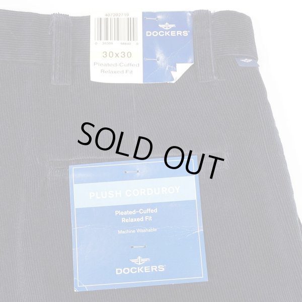 画像3: 00's DOCKERS 2タック コーデュロイトラウザー "DEADSTOCK / DARK NAVY" (3)