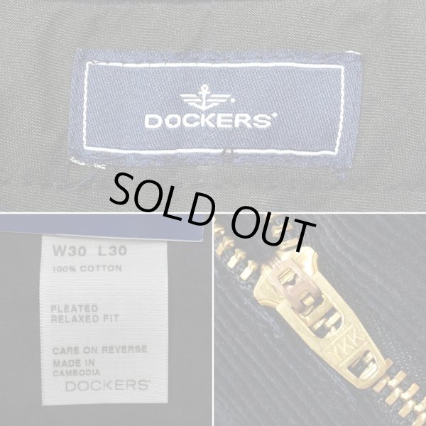 画像4: 00's DOCKERS 2タック コーデュロイトラウザー "DEADSTOCK / DARK NAVY" (4)
