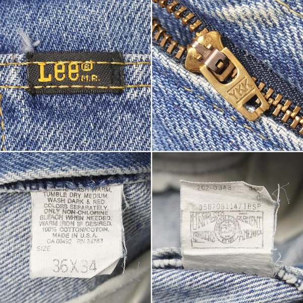 画像4: 90's Lee 202-0343 ブーツカット デニムパンツ "MADE IN USA / W36 L34" (4)
