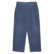 画像1: 00's haggar 2タック コーデュロイトラウザー "FADE NAVY / W34 L30" (1)