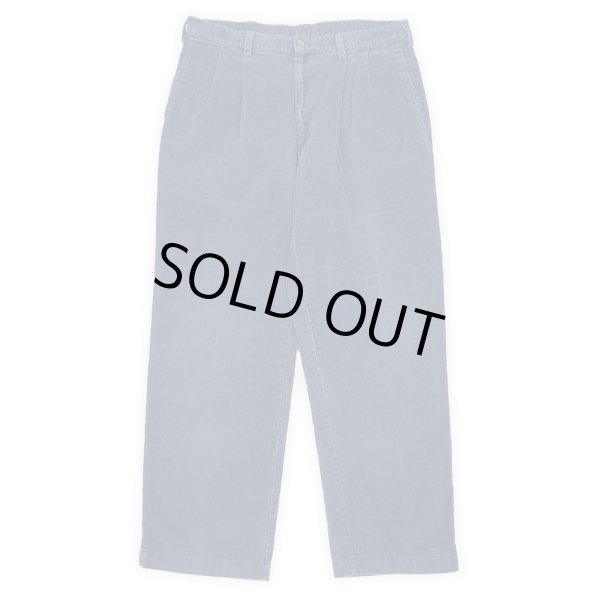 画像1: 00's haggar 2タック コーデュロイトラウザー "FADE NAVY / W34 L30" (1)
