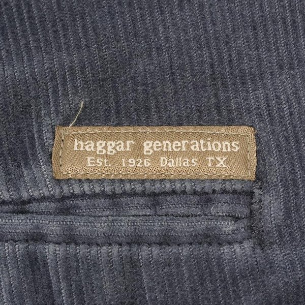 画像3: 00's haggar 2タック コーデュロイトラウザー "FADE NAVY / W34 L30" (3)