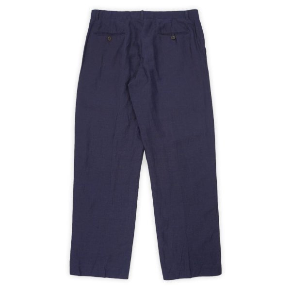 画像2: 00's Polo Ralph Lauren ノータック トラウザー "Silk × Linen" (2)