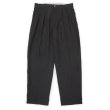 画像1: 80-90's STRUCTURE 2タック リネントラウザー "BLACK / MADE IN USA" (1)