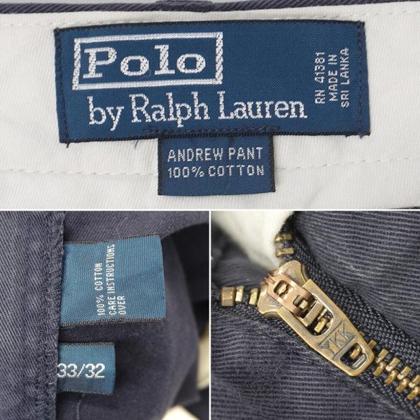 画像4: 90's Polo Ralph Lauren 2タック チノトラウザー "ANDREW PANT / W33 L32" (4)
