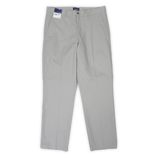 画像1: 00's BASIC EDITIONS ノータック チノトラウザ― "DEADSTOCK / LIGHT GRAY / W32 L30" (1)