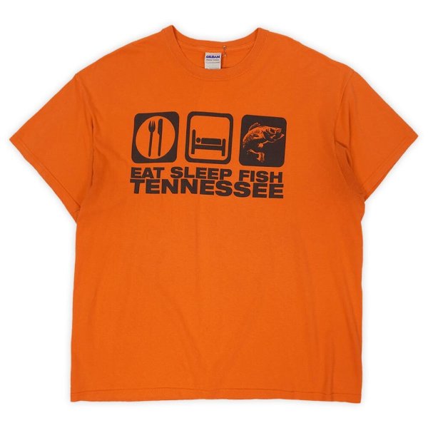 画像1: 00’s EAT SLEEP FISH TENNESSEE プリントTシャツ (1)