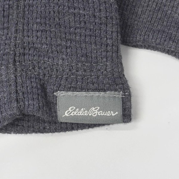 画像3: 00's Eddie Bauer 前V サーマルカットソー "CHARCOAL GRAY" (3)