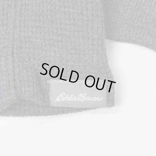 画像3: 00's Eddie Bauer 前V サーマルカットソー "CHARCOAL GRAY" (3)