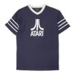 画像1: Early 00's ATARI Vネック リンガーTシャツ (1)