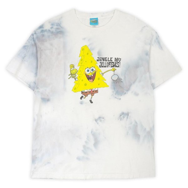 画像1: Early 00's SpongeBob タイダイ染め キャラクタープリントTシャツ (1)