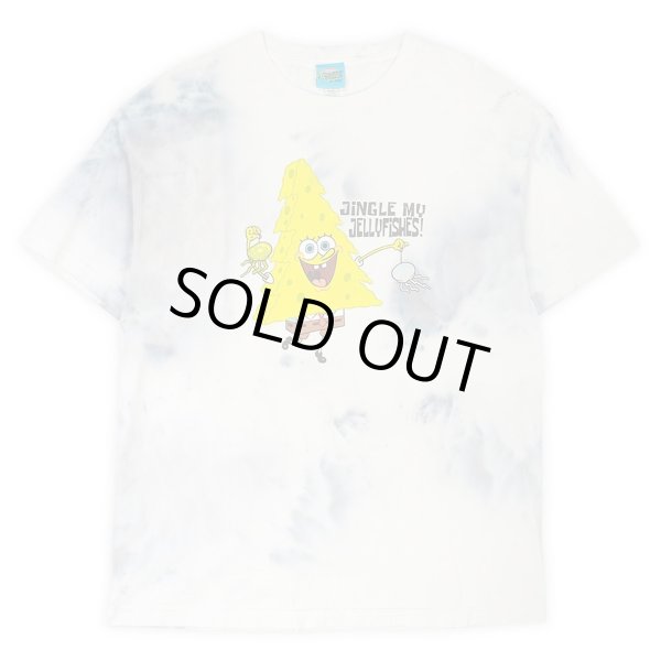 画像1: Early 00's SpongeBob タイダイ染め キャラクタープリントTシャツ (1)