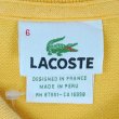 画像2: Late 90's LACOSTE ポロシャツ "DESIGNED IN FRANCE / YELLOW" (2)