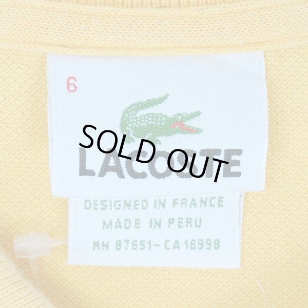 画像2: Late 90's LACOSTE ポロシャツ "DESIGNED IN FRANCE / YELLOW" (2)