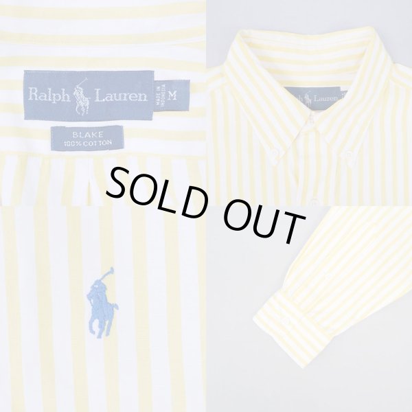 画像3: 90's Polo Ralph Lauren ストライプ柄 ボタンダウンシャツ "BLAKE / POPLIN" (3)