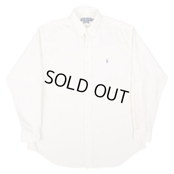 画像1: 90's Polo Ralph Lauren コーデュロイ ボタンダウンシャツ ”BLAKE / OFF WHITE” (1)