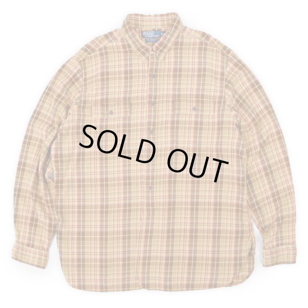画像1: 90's Polo Ralph Lauren フランネル ワークシャツ “SPORT CARRINGTON” (1)