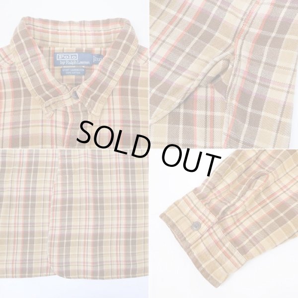 画像4: 90's Polo Ralph Lauren フランネル ワークシャツ “SPORT CARRINGTON” (4)