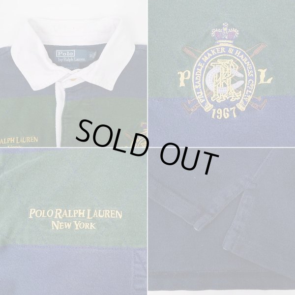 画像4: 90's Polo Ralph Lauren ワイドボーダー柄 ラガーシャツ (4)