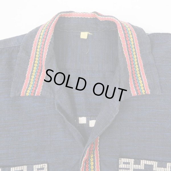 画像3: 80's unknown グアテマラシャツ "NAVY" (3)