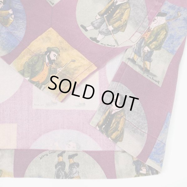 画像5: 00's Guy Buffet 総柄 オープンカラー シルクシャツ (5)