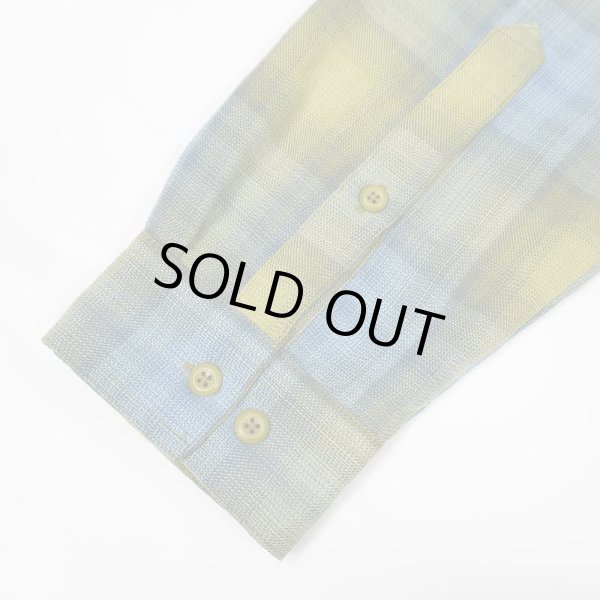 画像5: 00's Columbia レギュラーカラーシャツ "Green Ombre Plaid" (5)