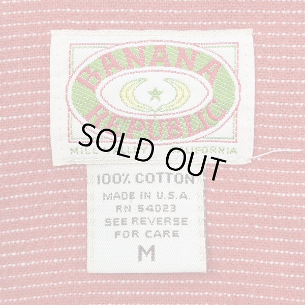 画像2: 80's Banana Republic ピンストライプ柄 ワークシャツ "MADE IN USA" (2)