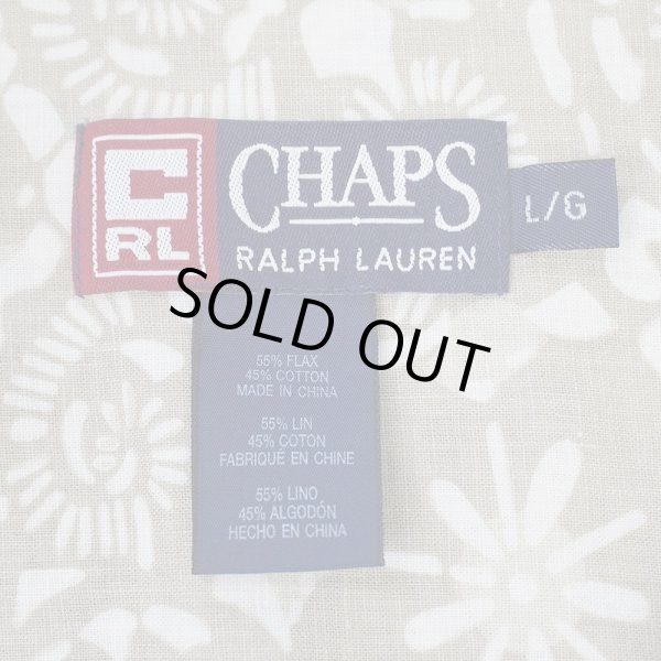 画像2: 90's CHAPS RALPH LAUREN S/S 総柄 オープンカラーシャツ "LINEN×COTTON" (2)