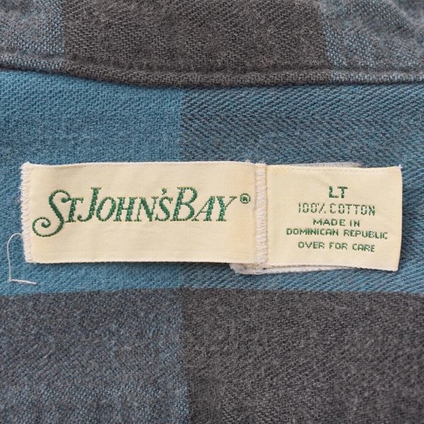 画像2: 90's ST JOHN'S BAY ブロックチェック柄 ヘビーネルシャツ "AS-IS" (2)