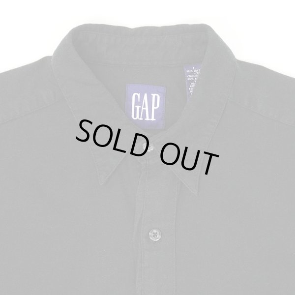 画像3: 90's OLD GAP レギュラーカラーシャツ “BLACK / COTTON×RAYON” (3)