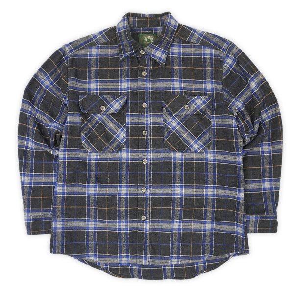 画像1: 90's Stillwater Supply ヘビーネルシャツ "BLACK×BLUE PLAID" (1)