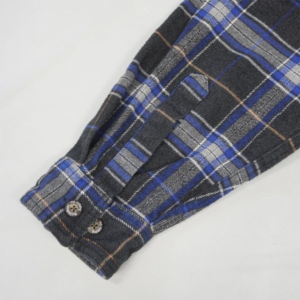 画像4: 90's Stillwater Supply ヘビーネルシャツ "BLACK×BLUE PLAID" (4)