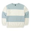 画像1: 90's LANDS' END コットンピケ スウェット “Lt BLUE × WHITE / MADE IN USA” (1)