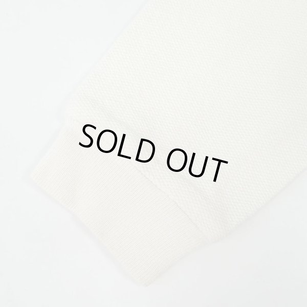 画像4: 90's LANDS' END コットンピケ スウェット “Lt BLUE × WHITE / MADE IN USA” (4)