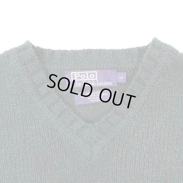 画像3: 90's Polo Ralph Lauren Vネック ウールニット (3)