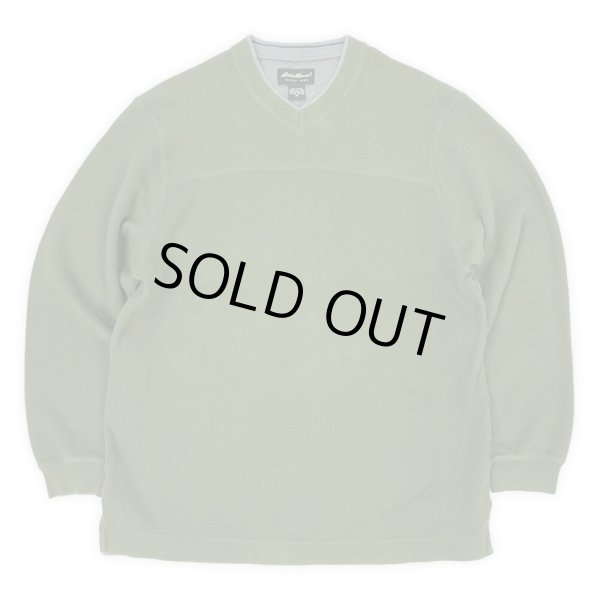 画像1: 00's Eddie Bauer Vネック コットンニット (1)