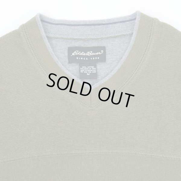 画像3: 00's Eddie Bauer Vネック コットンニット (3)