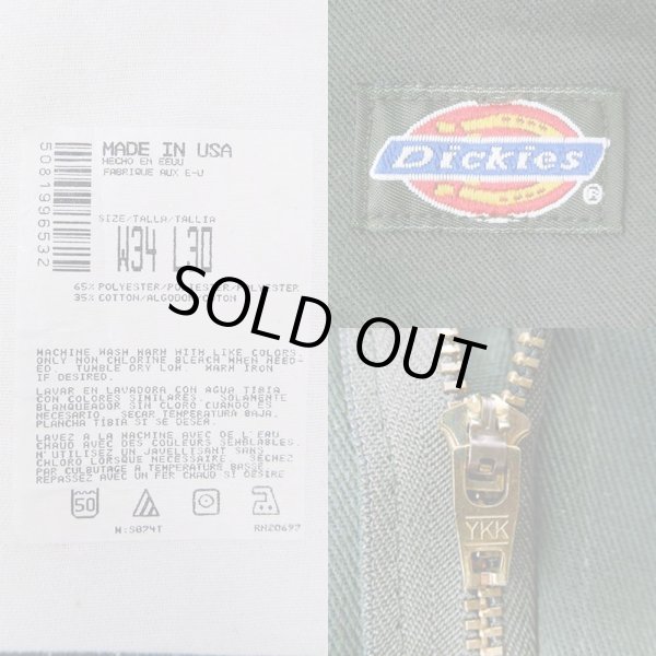 画像3: 90's Dickies 874 ワークパンツ "MADE IN USA / GREEN / W34 L30" (3)