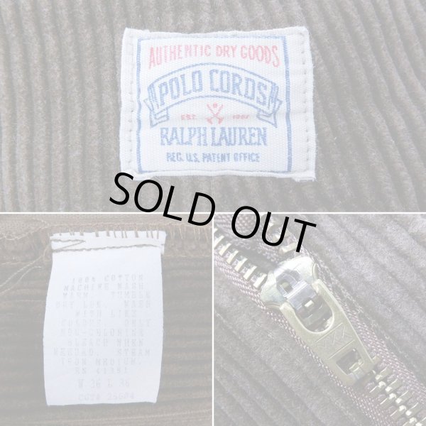 画像4: Early 90's Polo Ralph Lauren 2タック 太畝コーデュロイパンツ “MADE IN USA” (4)