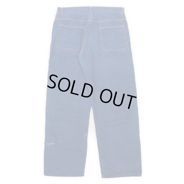 画像2: 60-70's unknown フランネルライナー デニムパンツ "実寸W34 L33" (2)