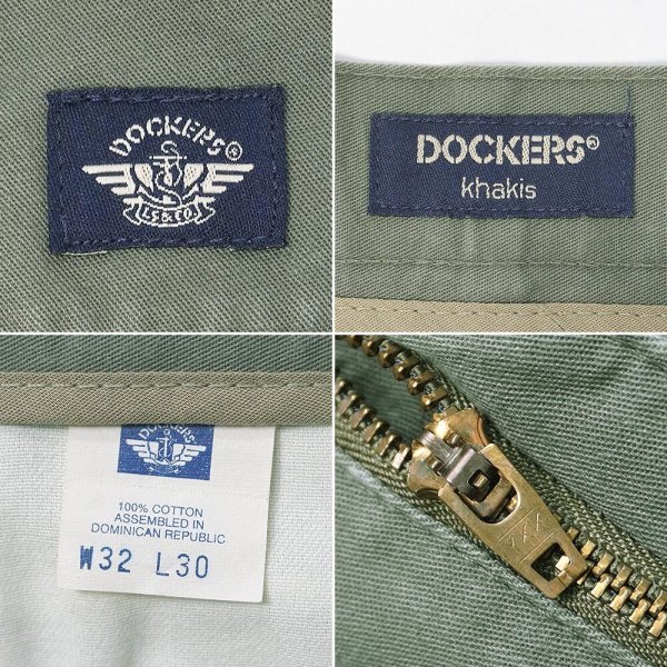 画像3: 90's DOCKERS 2タック チノトラウザー "OLIVE / W32 L27相当" (3)