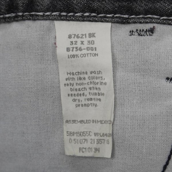 画像4: Early 00's RUSLER 87621BK 先染めブラックデニムパンツ “W32 L30” (4)