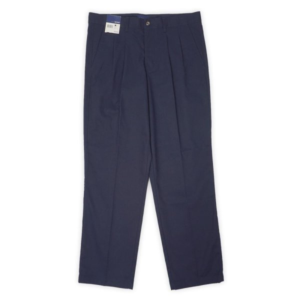 画像1: 00's BASIC EDITIONS 2タック チノトラウザー "DEADSTOCK / NAVY / W32 L30" (1)