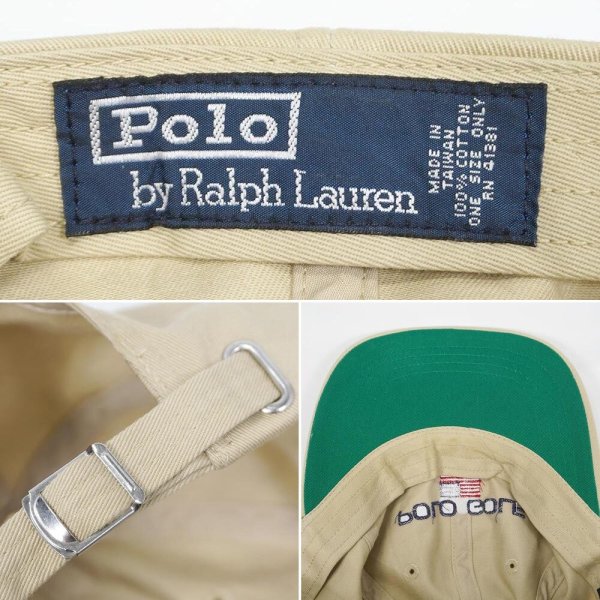 画像4: 90's Polo Ralph Lauren 6パネルキャップ  “POLO GOLF / BEIGE” (4)